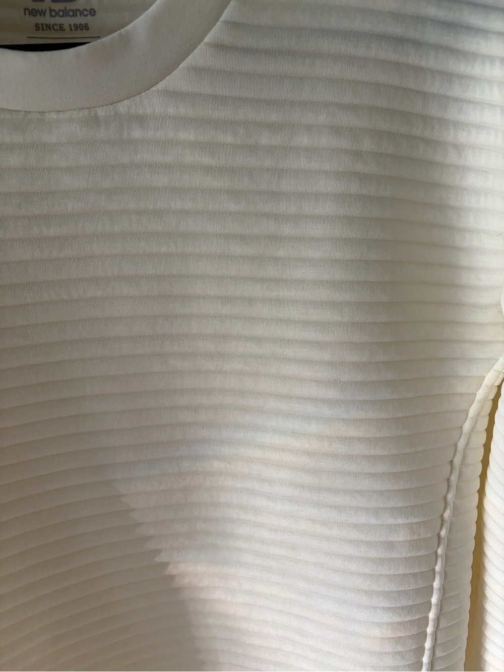 New Balance Cream Ribbed Pullover Sweater - Picture 4 of 4